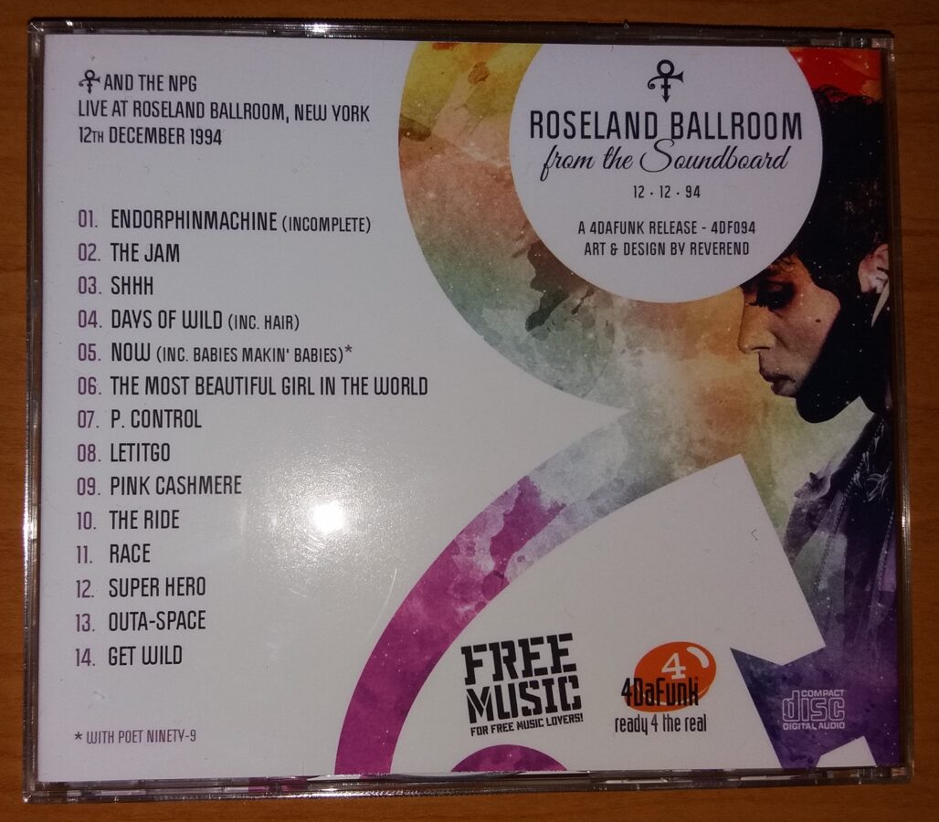 Prince - Roseland Ballroom Soundboard 2CD